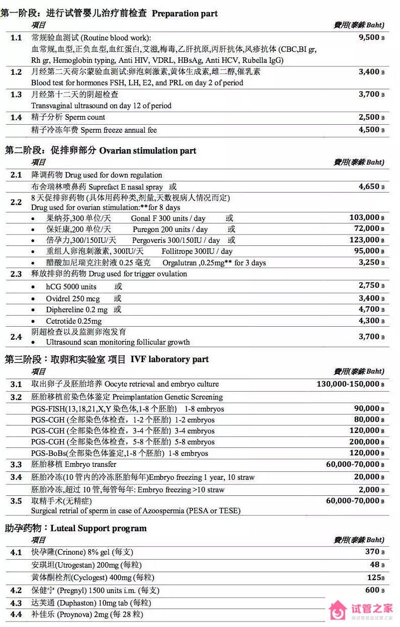 赴泰做第三*試管嬰兒的費用3大因素決定